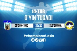Oliy liga. "Qo'qon-1912" - "So'g'diyona" uchrashuvida uchta penalti belgilandi, ikkita qizil kartochka ko'rsatildi