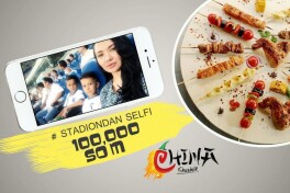 "Stadiondan selfi". Bugun eng chiroyli selfi egasi China Shashlik'dan 100 000 so'm yutib oladi!