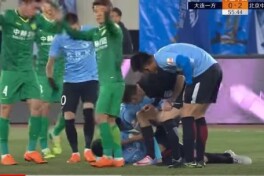 “Atletiko”dan Xitoyga ko'chib o'tgan Nikolas Gaytan o'yin vaqtida hushidan ketdi (Video)