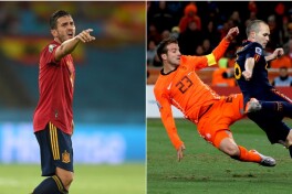 "Van der Vart Inestaning JCH finalidagi g'alaba golini urganida suratda yaxshi ko'ringan". Koke Niderlaniya terma jamoasi sobiq o'yinchisining tanqidi haqida