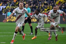 Dahshat! "Bayer" "Borussiya"ga qarshi o'yinning 98-daqiqasida gol urgan holda mag'lubiyatsiz seriyasini 45ta o'yinga etkazdi!