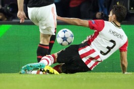 Shouga jarohat etkazgan Moreno Xerakles futbolchisini ham jarohatladi