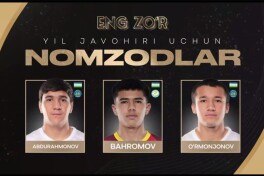 "Yilning eng yaxshi yosh futbolchisi" mukofoti uchun nomzodlar e'lon qilindi