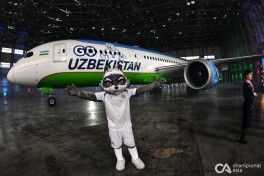 Ўзбекистон миллий жамоаси ЖЧ-2026га йўл оладиган самолёт тақдим этилди