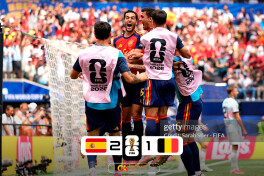 JCH. Ispaniya yana so'nggi daqiqalarda gol urib, Belgiyani mag'lub etdi va yarim finalga chiqdi