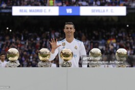 Ronaldu 2023 yildan beri "Oltin to'p"ga da'vogarlar qatoriga kirmayapti. Portugaliyalik futbolchi nominaciyalar soni bo'yicha rekordchi (18 ta), Messida - 17 ta