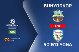 Superliga. "Bunyodkor" – "So'g'diyona" 0:0 (matnli translyatsiya)